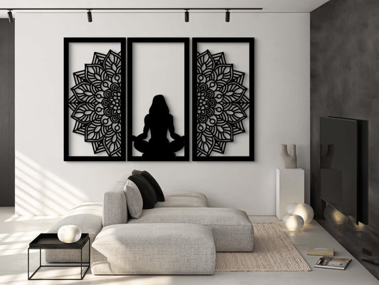 Cuadro Mujer Meditando